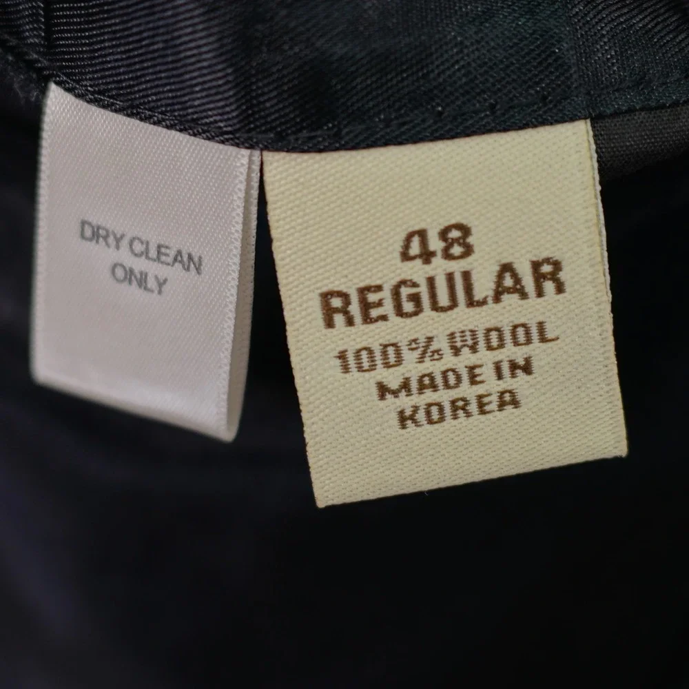 Pronto‎ Uomo Wool Charcoal Gray / Black Blazer 46R / Slim Fit 48R